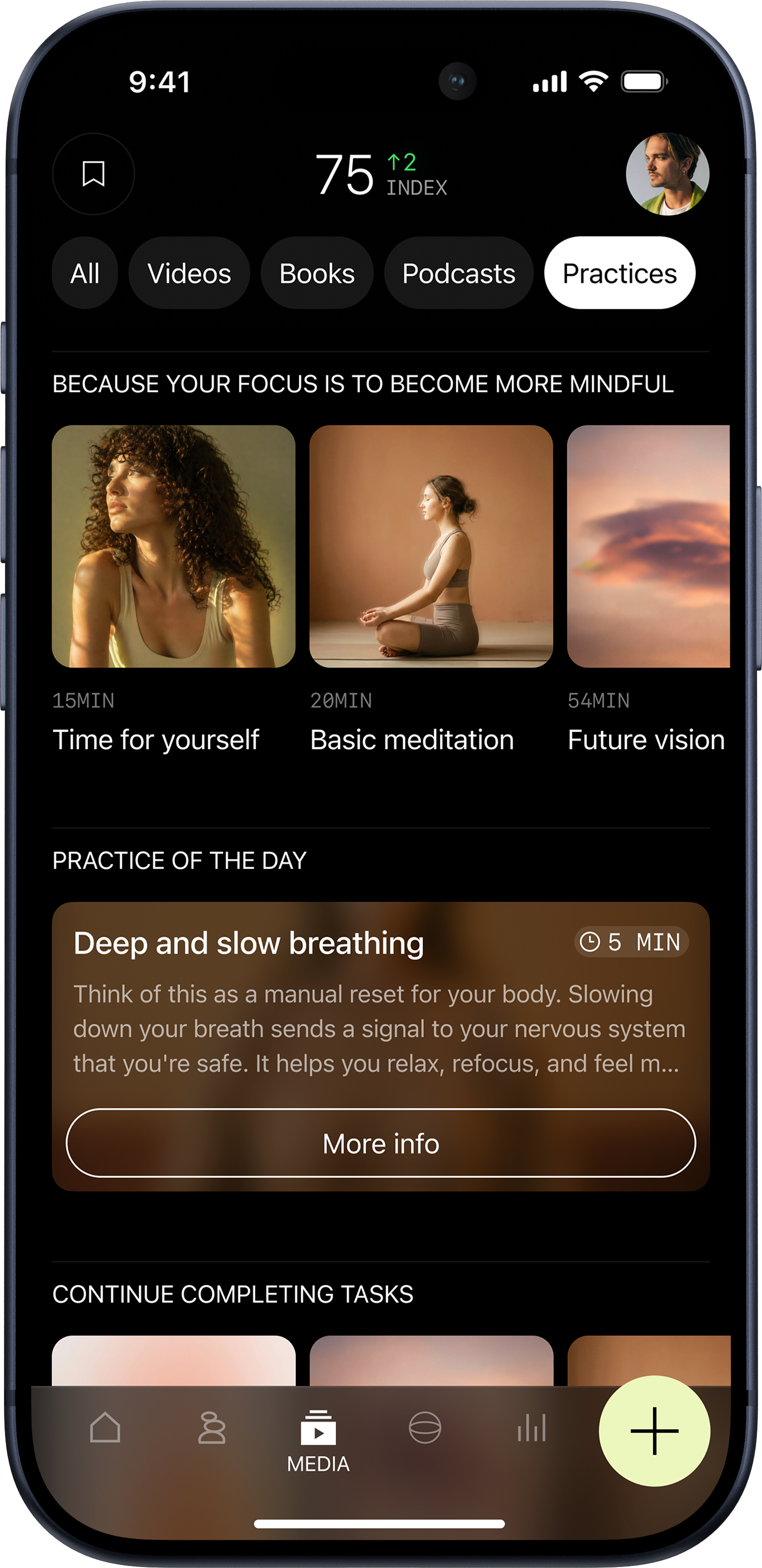 Flect app — personalized content